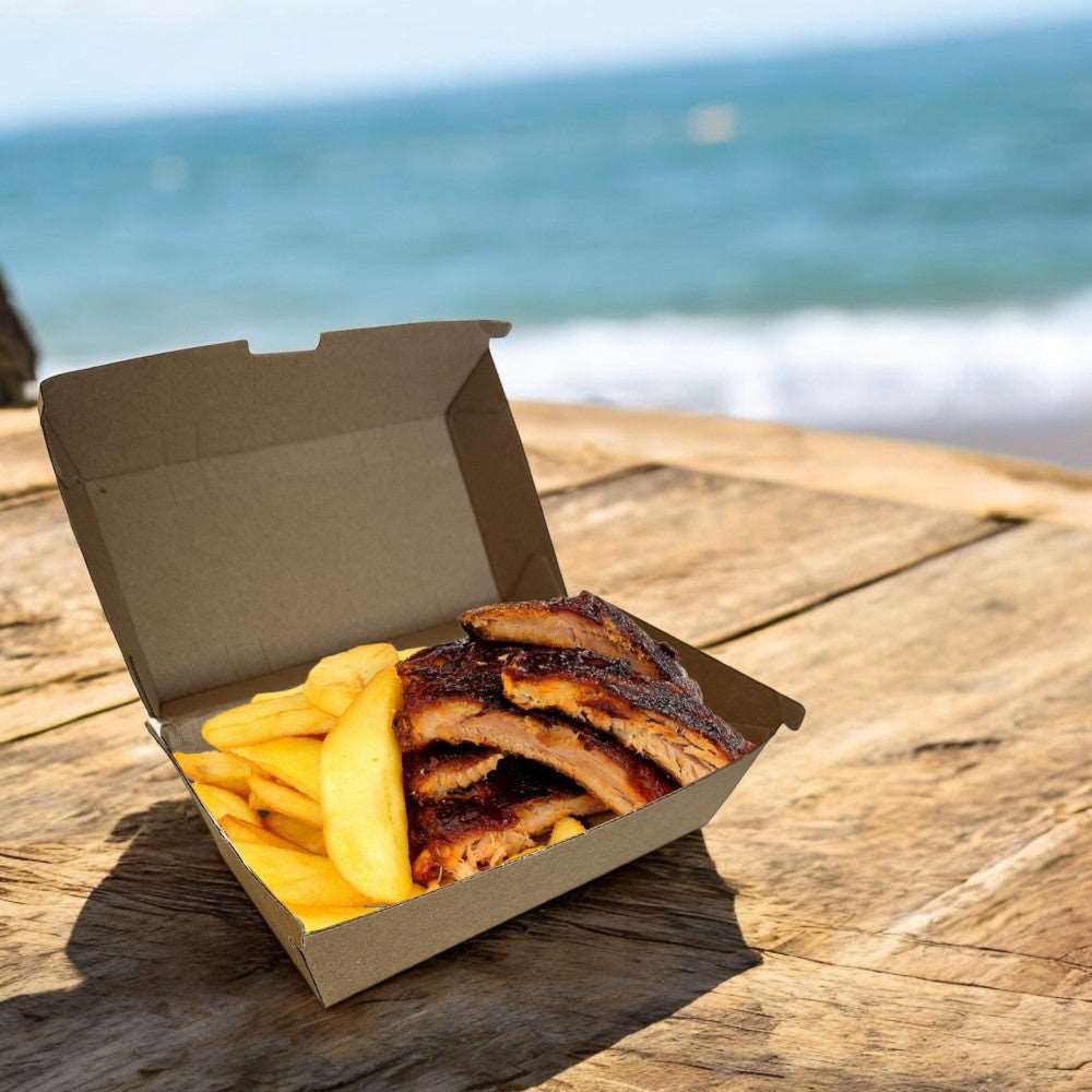 Kraft Clamshell Meal Box 175x90x84mm Pack 200 - Propus Packaging